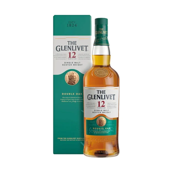 The Glenlivet 12 Year Old Single Malt Scotch Whisky i gaveæske